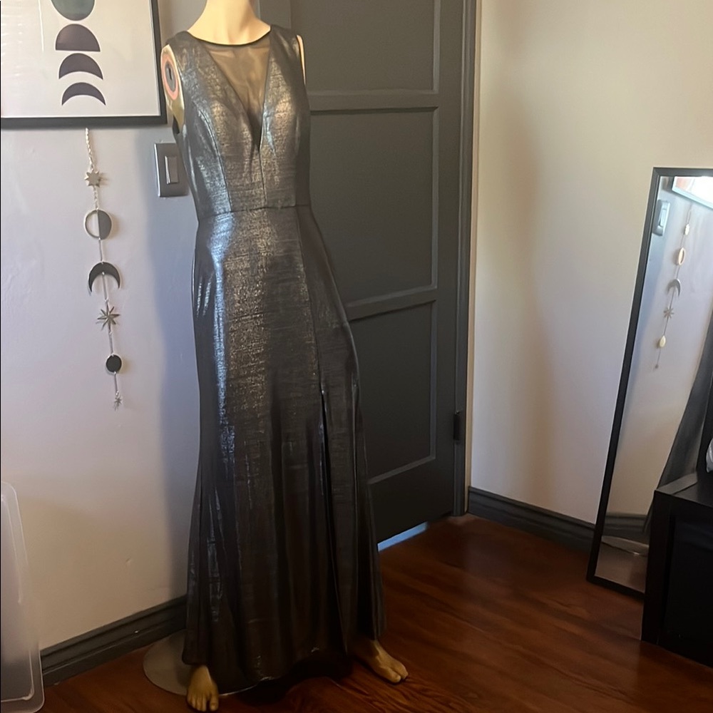 Elegant Metallic Evening Gown